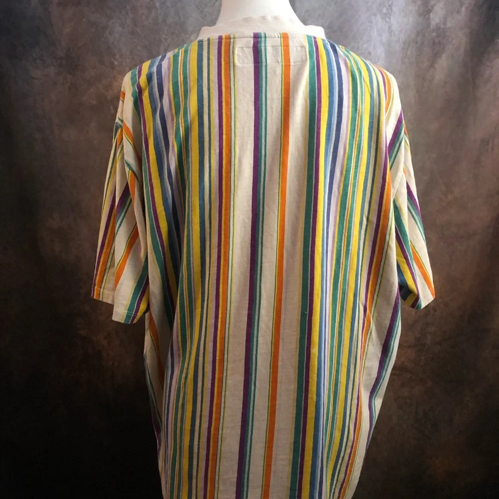 Guess Multicolor Striped Short Sleeve Tee - Picture 5 of 7
